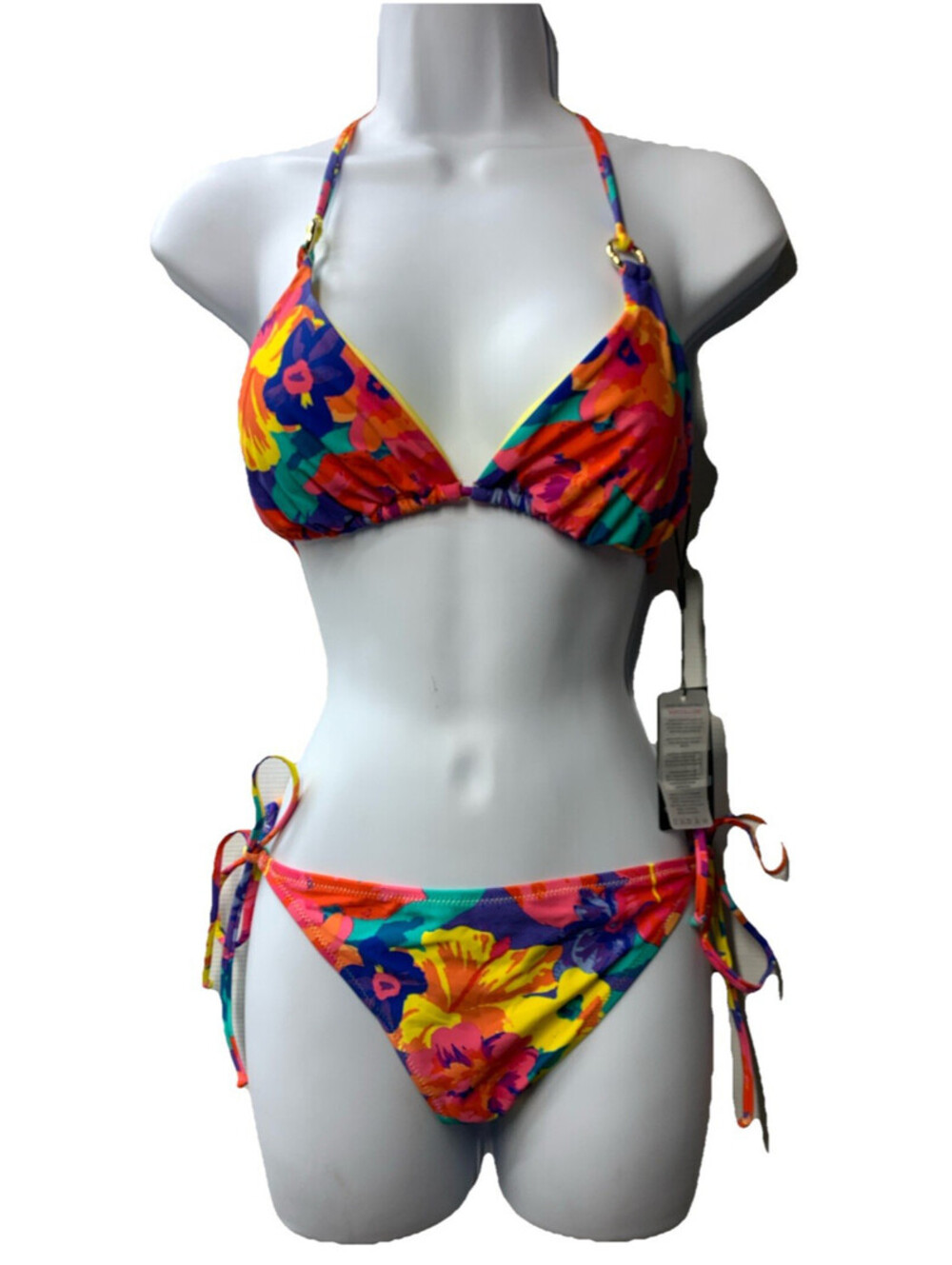 RELLECIGA Women's Triangle Bikini Set Floral Print Size Medium 2-Piece Underwear